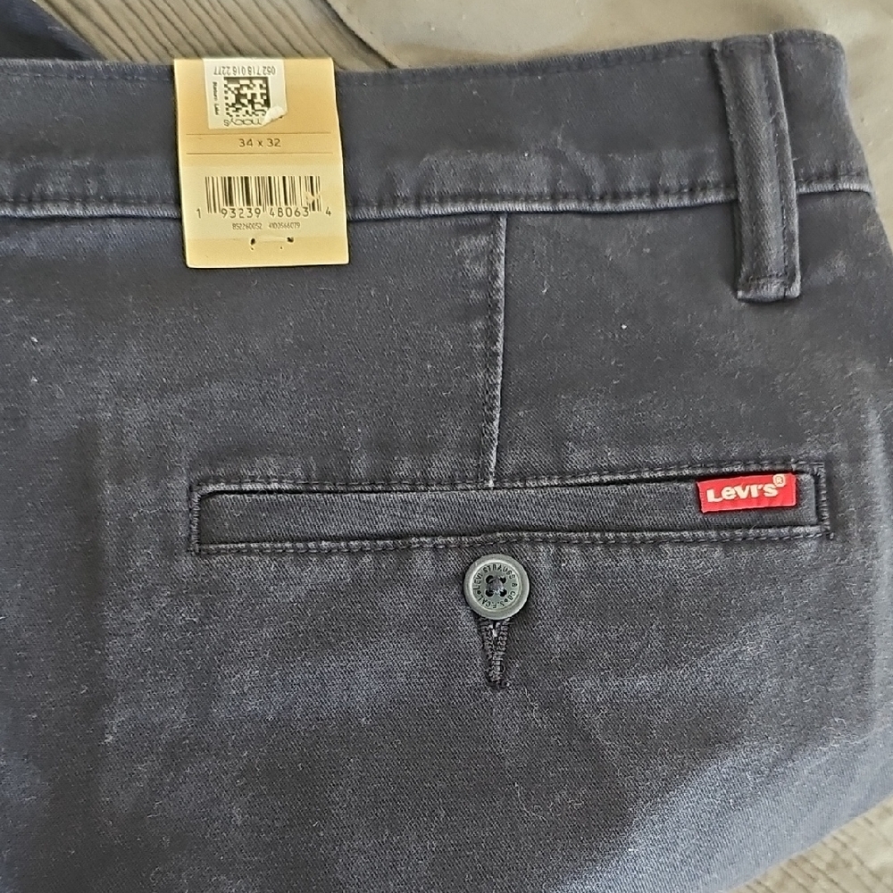 Men's Navy Blue Chino Pants - Picture 3 of 6
